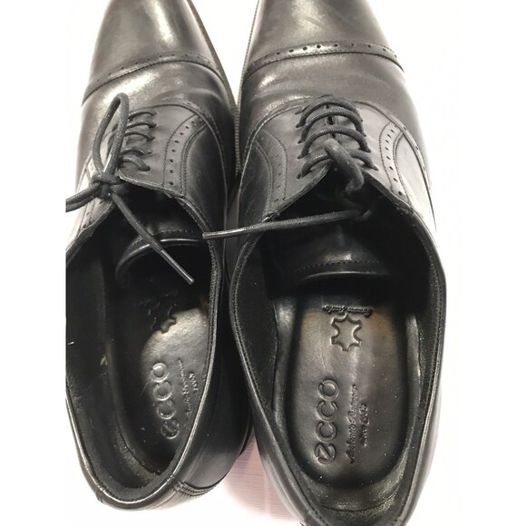 ECCO Helsinki Bike Toe Oxford Black Leather Men’s Dress Shoes Size 45 main image 4